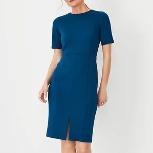 Ann Taylor Front Slit Sheath Dress
